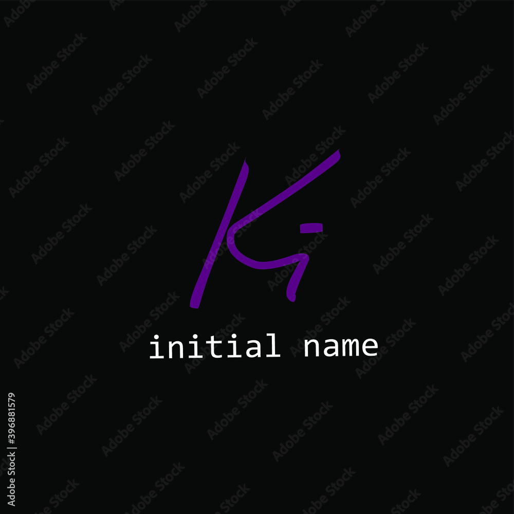 KI handwritten logo for identity KI handwritten logo for identity