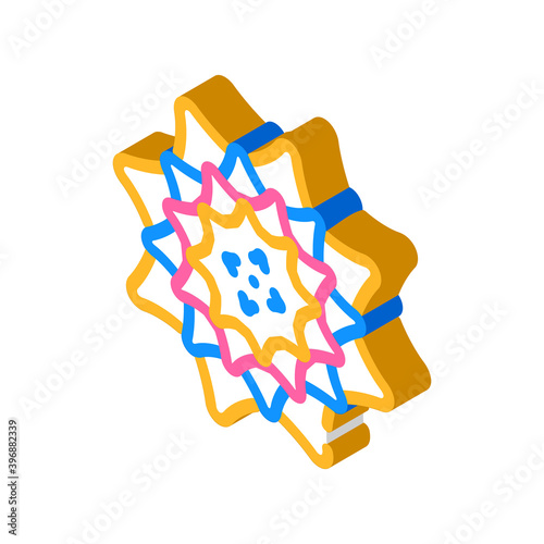 allergen disease isometric icon vector illustration color