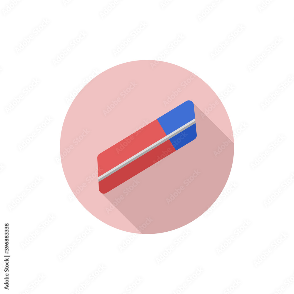 Vector flat design icon Eraser Vector flat design icon Eraser