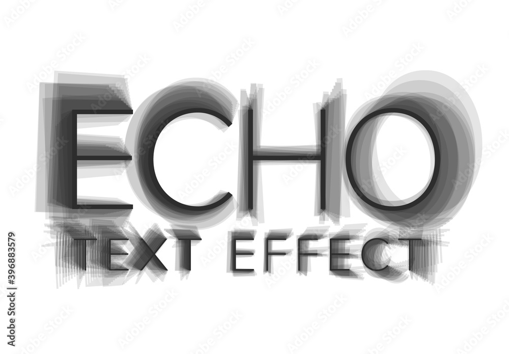 Echo Text Style Effect Stock Template | Adobe Stock