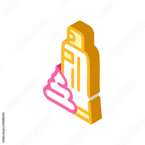 shaving foam allergen isometric icon vector illustration