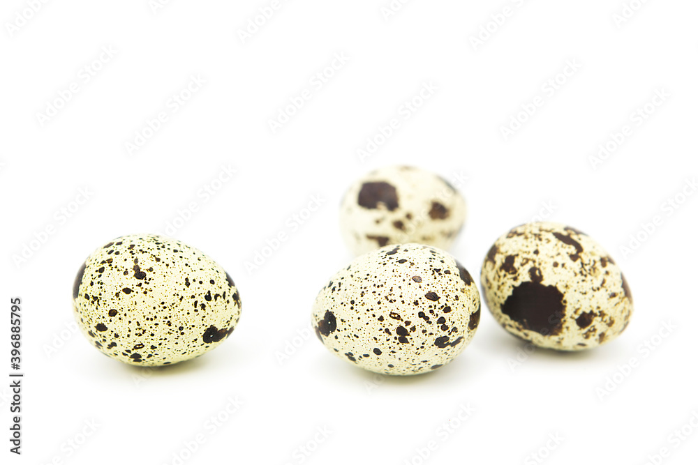 Quail organic eggs isolated on white background. Сopy space on a white background Quail organic eggs isolated on white background. Сopy space on a white background