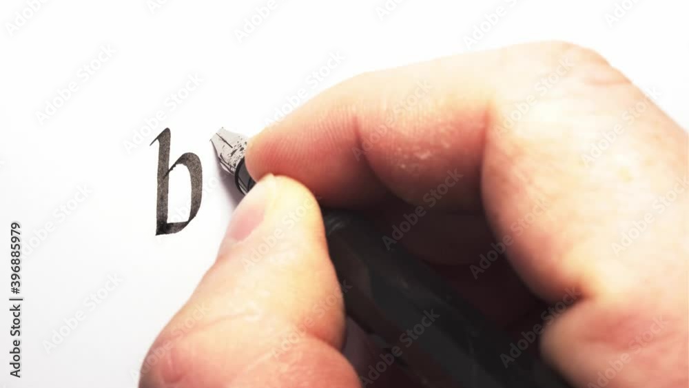 Blog post being written by hand. Calligraphy closeup. Blog post being written by hand. Calligraphy closeup.