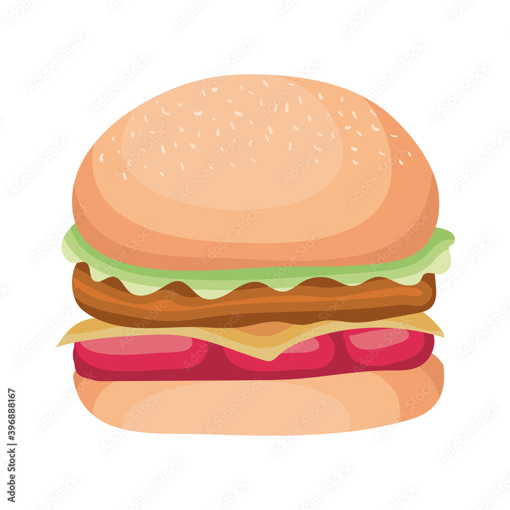 burger with cheese on white background burger with cheese on white background