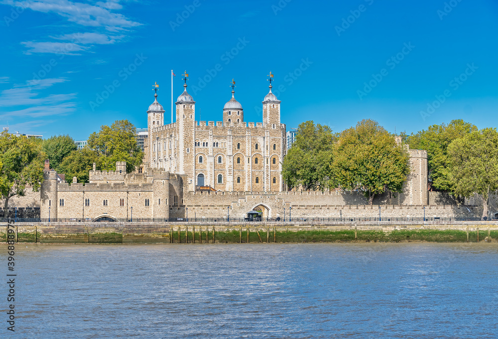 Tower of London from accross the river Thames