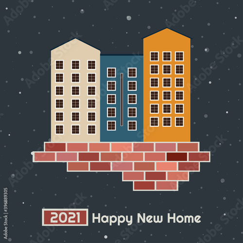 Happy New Year 2020 Real Estate Concept