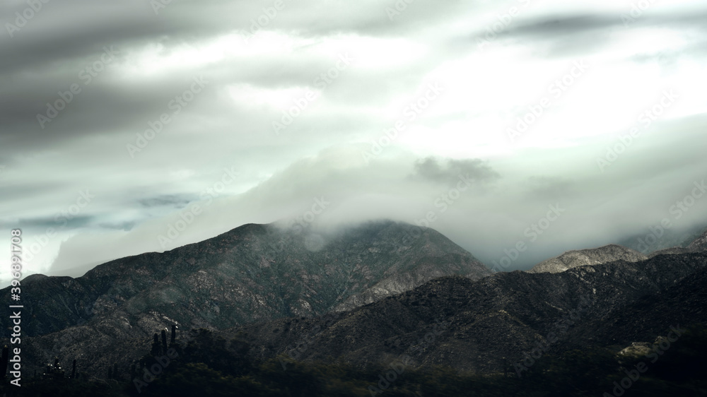 landscape mountain north argentina. sunset