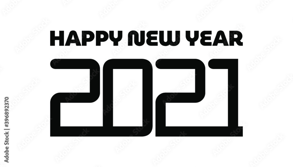 2021 background. New Year 2021. Happy new year 2021 vector. Number 2021 in the modern concept