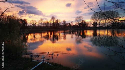 Sunset lake  photo