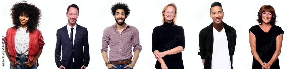 Beautiful people in front of a white background Beautiful people in front of a white background