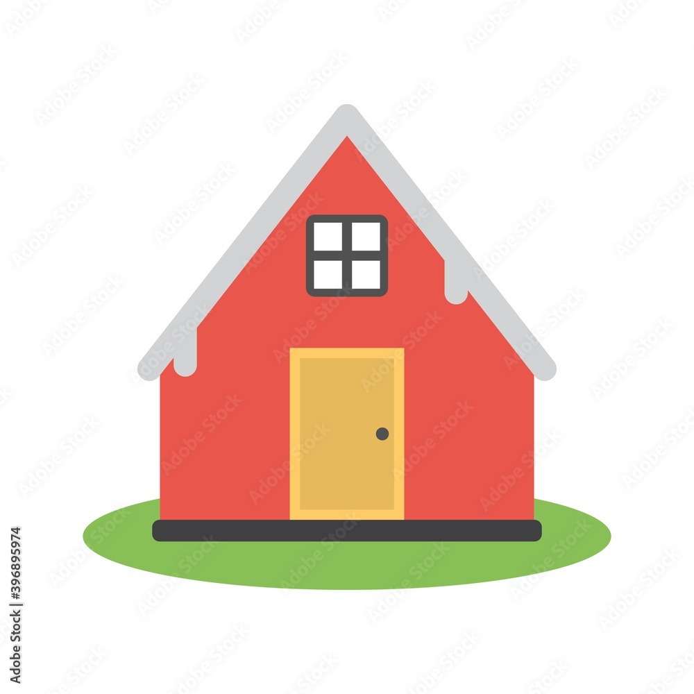 Simple house icon in flat design style. Home vector illustration. Simple house icon in flat design style. Home vector illustration.