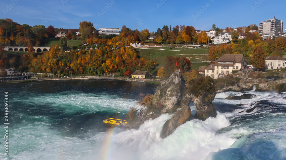 Rhine waterfalls in Switzerland