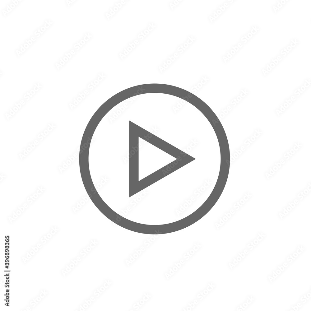 Line play button icon illustration isolated vector sign symbol Line play button icon illustration isolated vector sign symbol