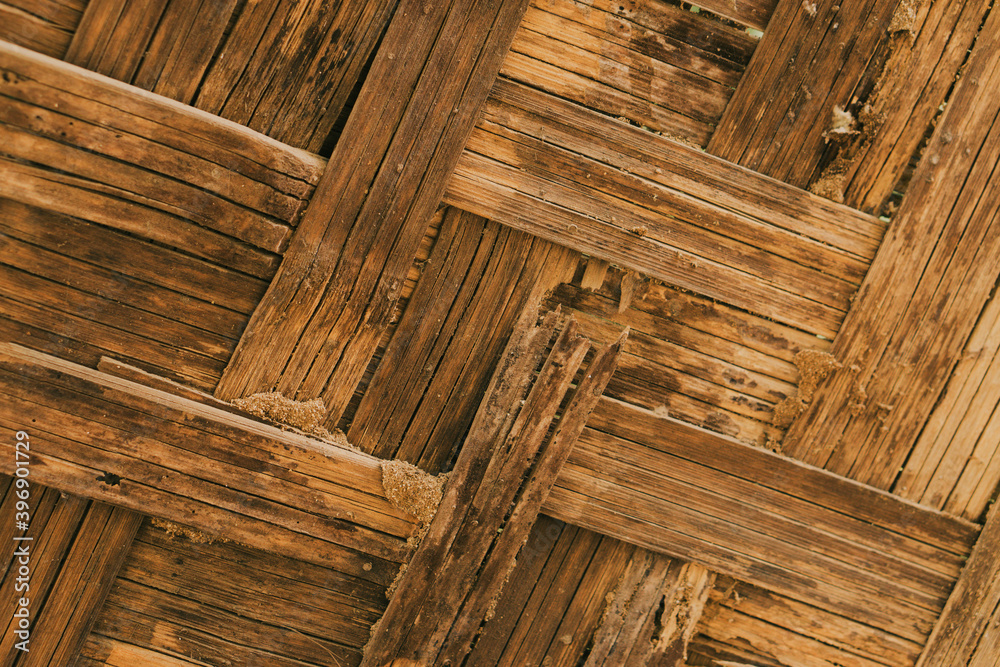 Bamboo wall construction with termites damage Stock Photo Adobe Stock