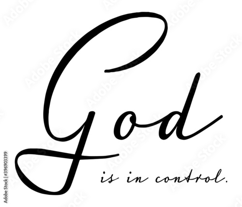 God is in control vector graphic 