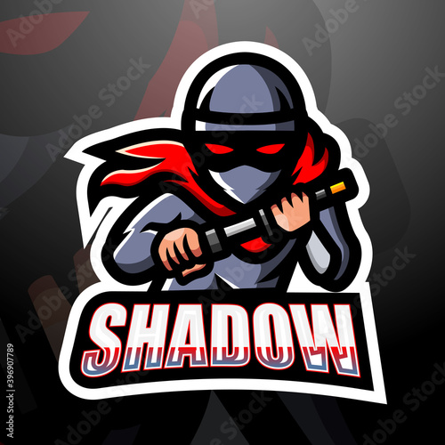 Shadow mascot esport logo design