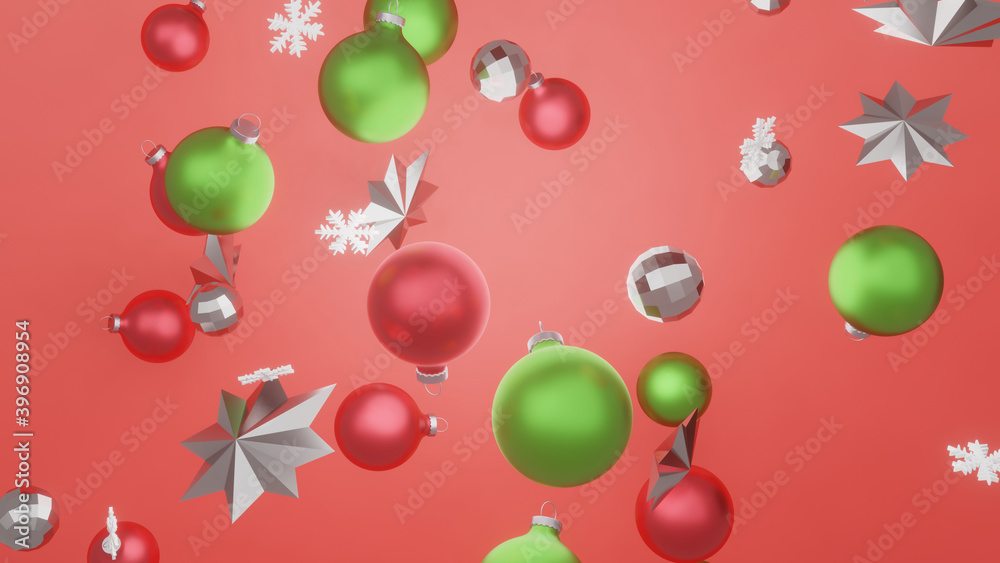 Christmas background 3DCG illustration image Christmas background 3DCG illustration image