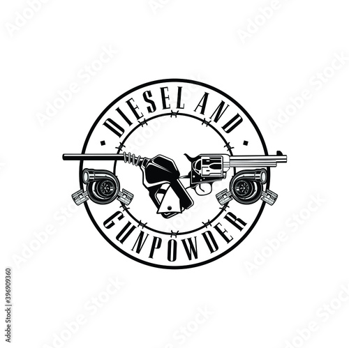 Diesel and gunpowder illustration vector