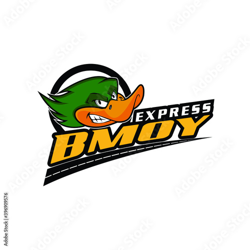 Duck bmoy express illustration vector