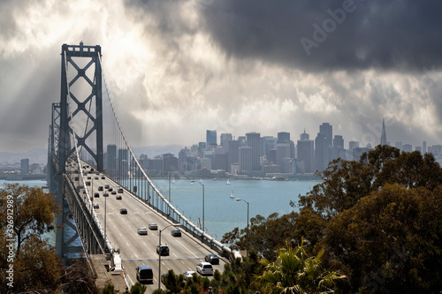 View of traffic on the Bay ...