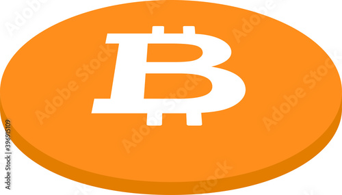 Bitcoin medals placed on a single plane