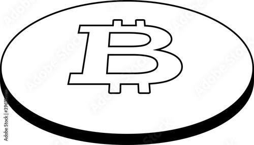 Monochrome Bitcoin medals placed on a single plane