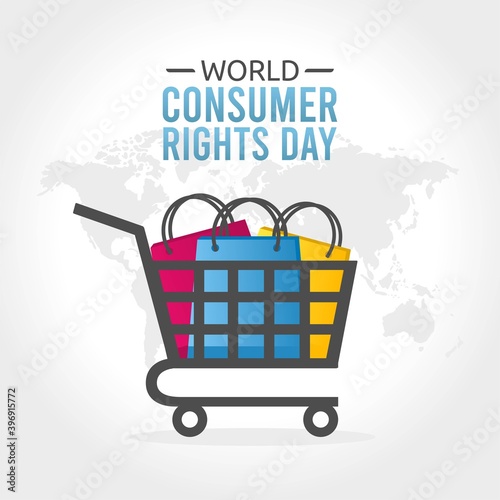 World Consumer Rights Day Vector Illustration. Suitable for greeting card poster and banner.