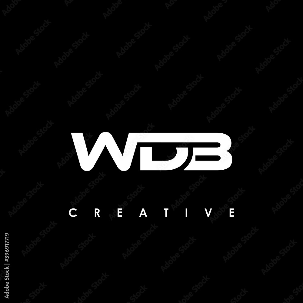 WDB Letter Initial Logo Design Template Vector Illustration