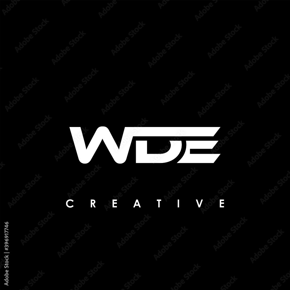 WDE Letter Initial Logo Design Template Vector Illustration