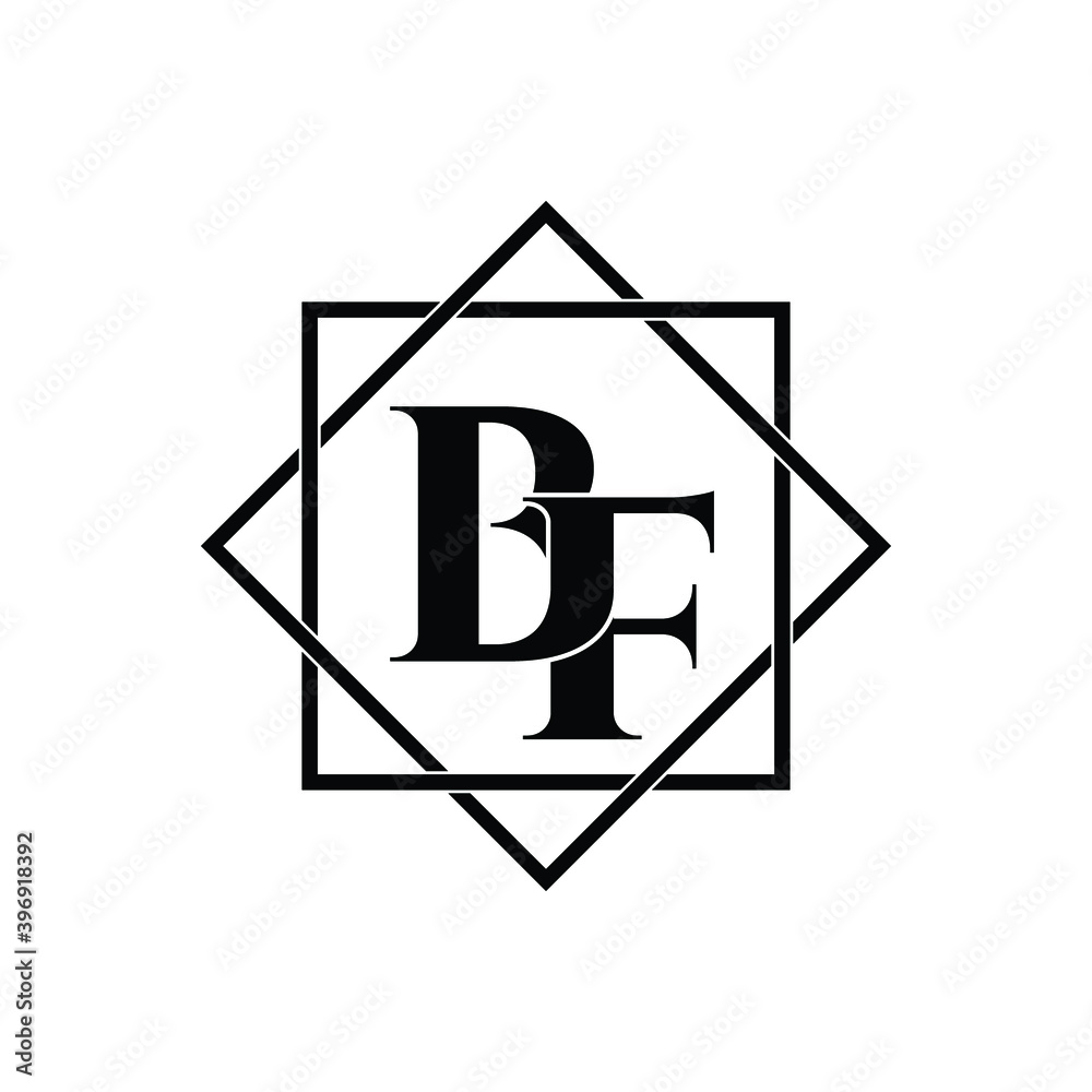 Letter BF luxury logo design vector