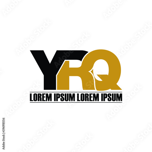 YRQ letter monogram logo design vector