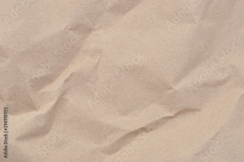 Wrinkled packaging paper background