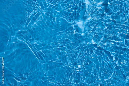 Water Surface Top View,Water in swimming pool rippled water detail background © showcake