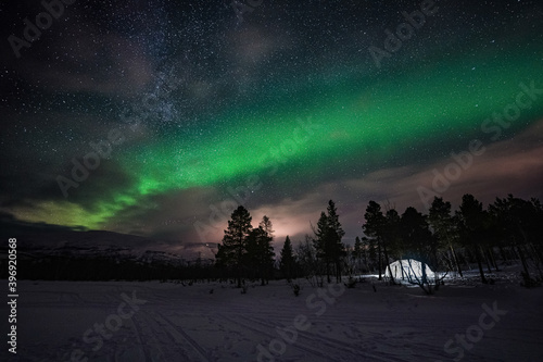 Canvas-taulu Northern Lights in Abisko National Park, Sweden.