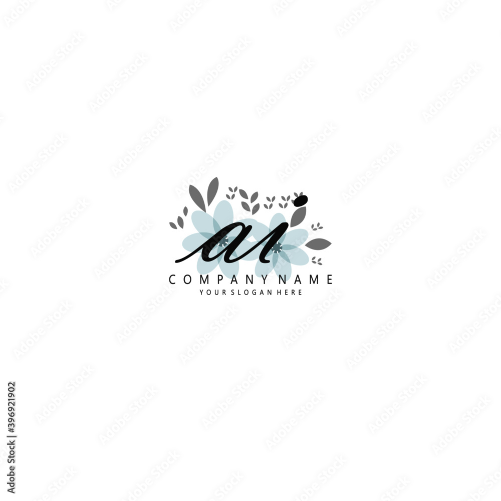 AI Initial handwriting logo template vector AI Initial handwriting logo template vector