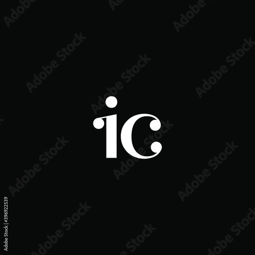 I C letter logo creative design on black color background.ic monogram
