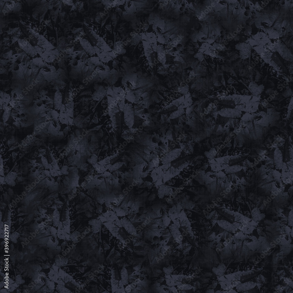 Dark moody almost black leaf seamless pattern. High quality illustration. Deep mysterious distant and faded leaf foliage design. Luxurious shadow surface pattern design for interiors or backgrounds. Dark moody almost black leaf seamless pattern. High quality illustration. Deep mysterious distant and faded leaf foliage design. Luxurious shadow surface pattern design for interiors or backgrounds.