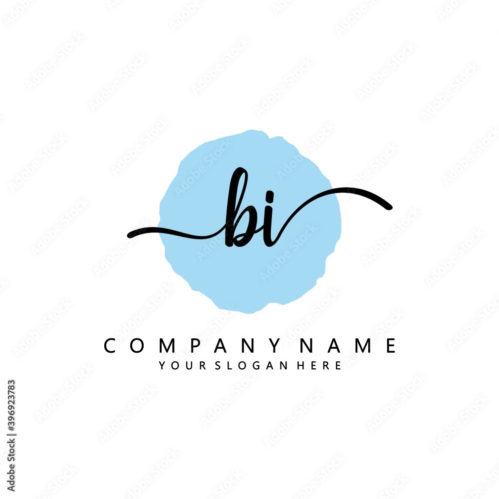 BI Initial handwriting logo template vector
BI Initial handwriting logo template vector