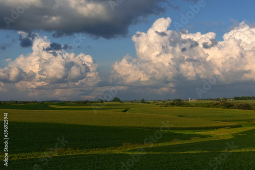 Fields and clouds