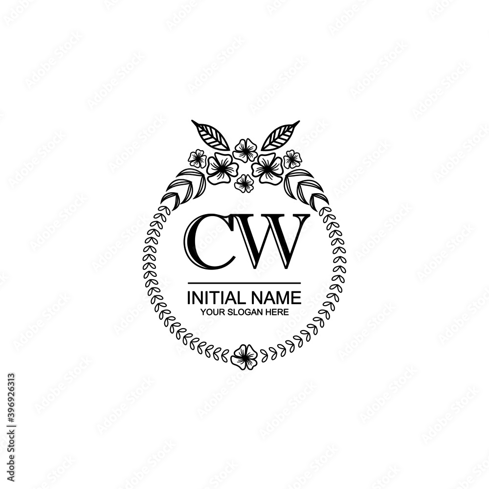 CW Initial handwriting logo template vector
CW Initial handwriting logo template vector