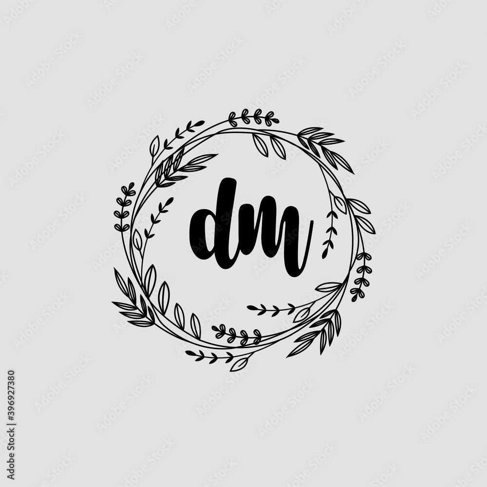 DM Initial handwriting logo template vector
DM Initial handwriting logo template vector