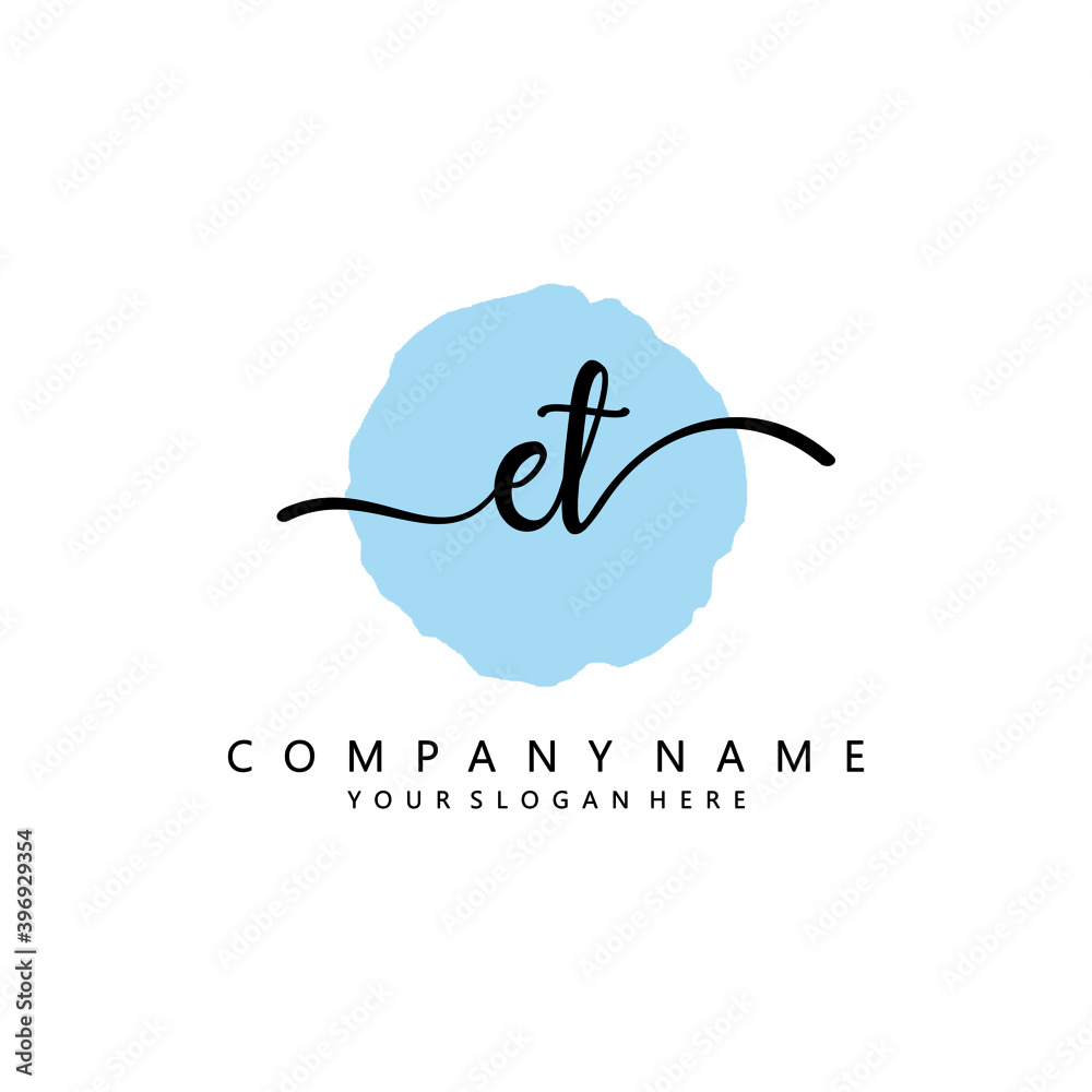 ET Initial handwriting logo template vector
ET Initial handwriting logo template vector