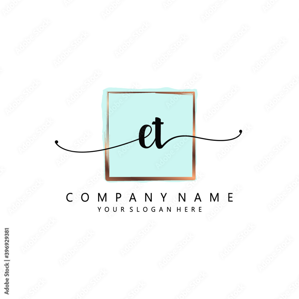 ET Initial handwriting logo template vector
ET Initial handwriting logo template vector