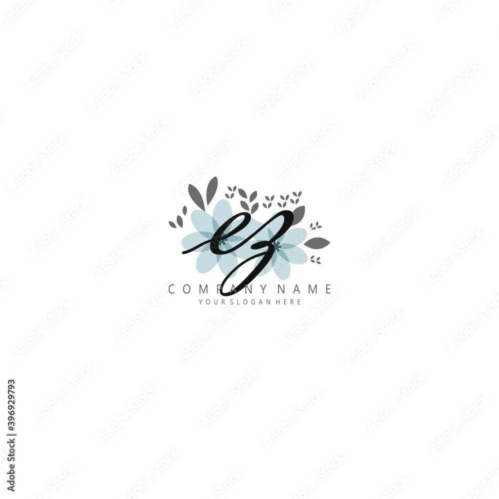 EZ Initial handwriting logo template vector
EZ Initial handwriting logo template vector