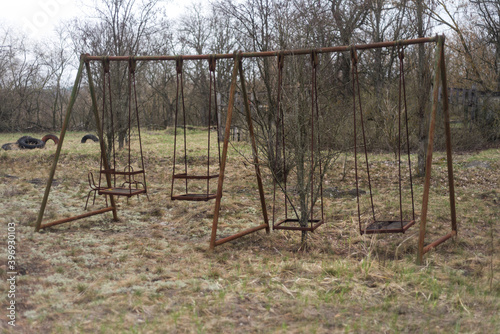 Abandoned school in village of Chernobyl zone