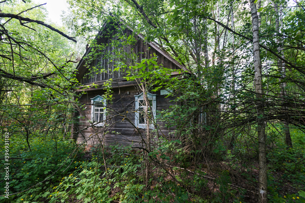 House in abandoned village of Chernobyl zone House in abandoned village of Chernobyl zone