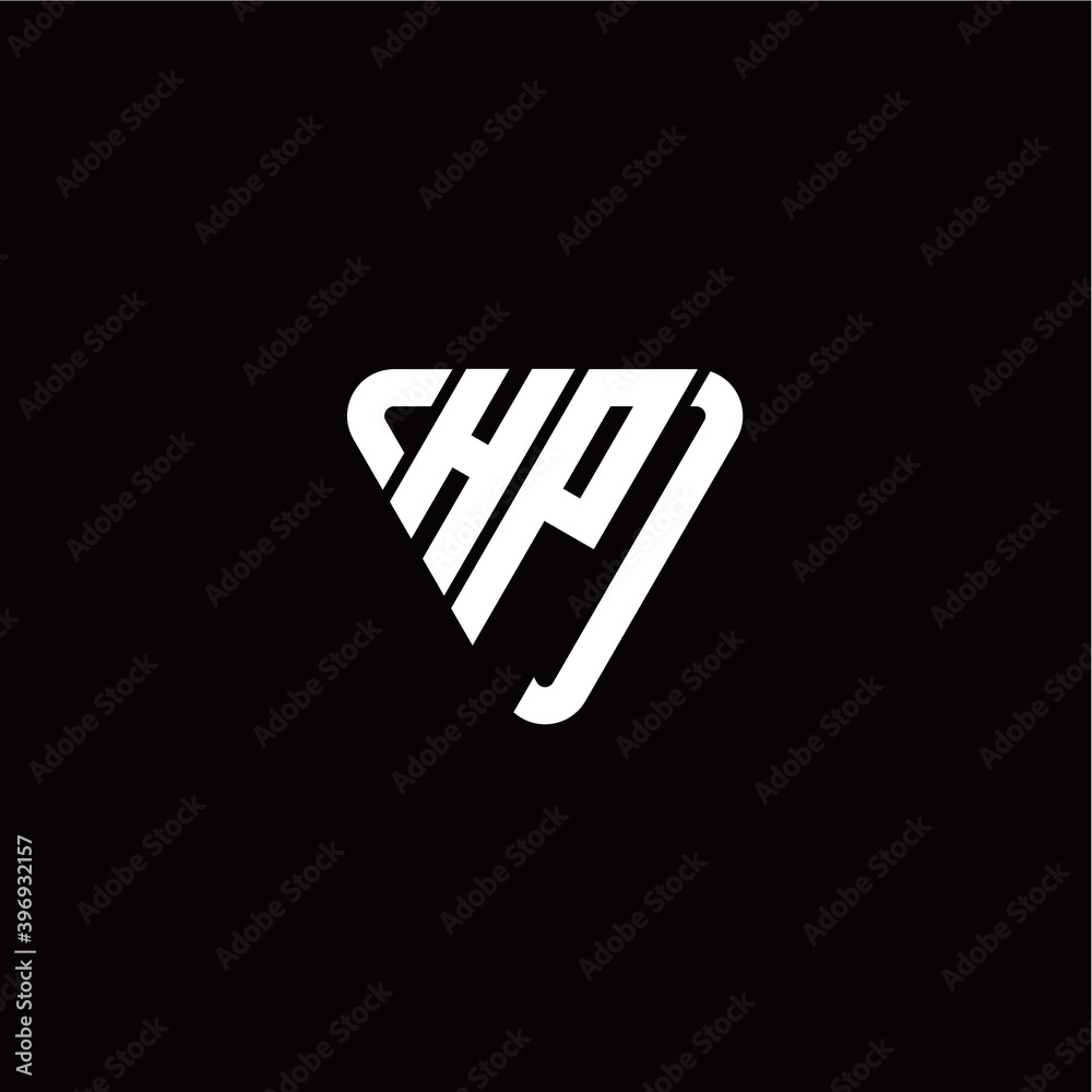 Initial Letter H P Linked Triangle Design Logo Initial Letter H P Linked Triangle Design Logo