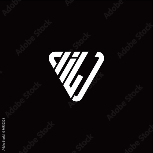 Initial Letter I L Linked Triangle Design Logo