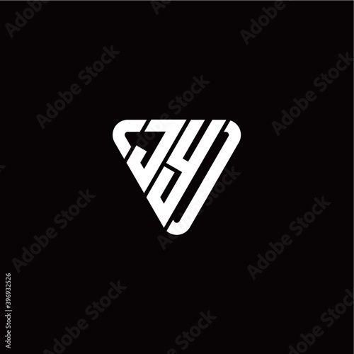Initial Letter J Y Linked Triangle Design Logo