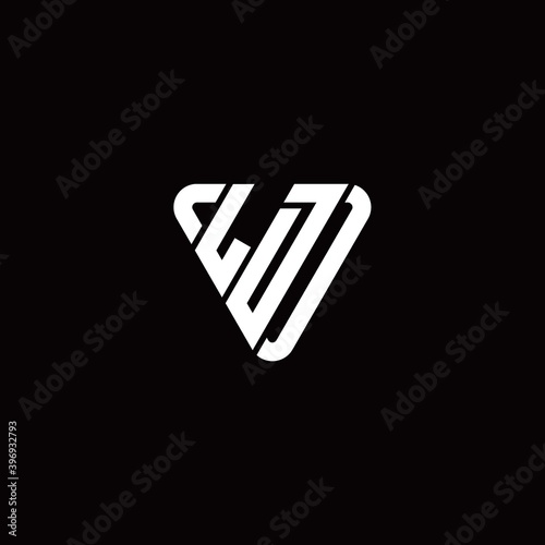Initial Letter L D Linked Triangle Design Logo